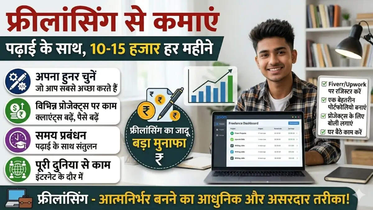 2026 में पढाई के साथ-साथ हर महीने 10 से 15 हजार रुपये की कमाई के 12 बेस्ट तरीके, जिनसे सच में होती है कमाई