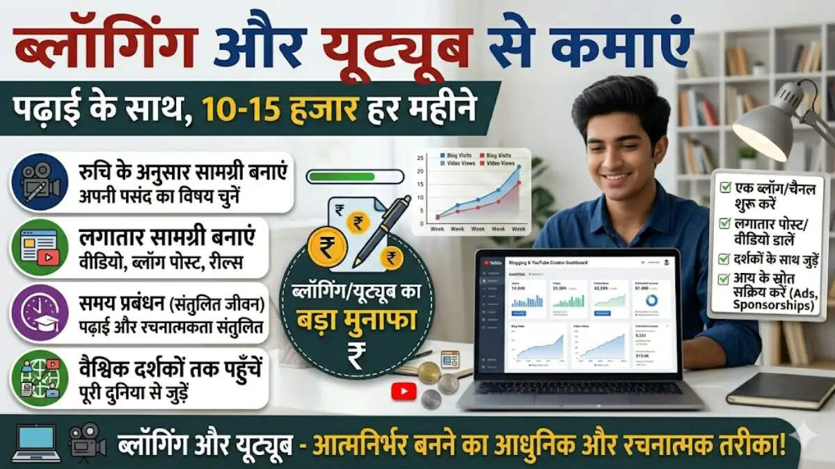 2026 में पढाई के साथ-साथ हर महीने 10 से 15 हजार रुपये की कमाई के 12 बेस्ट तरीके, जिनसे सच में होती है कमाई