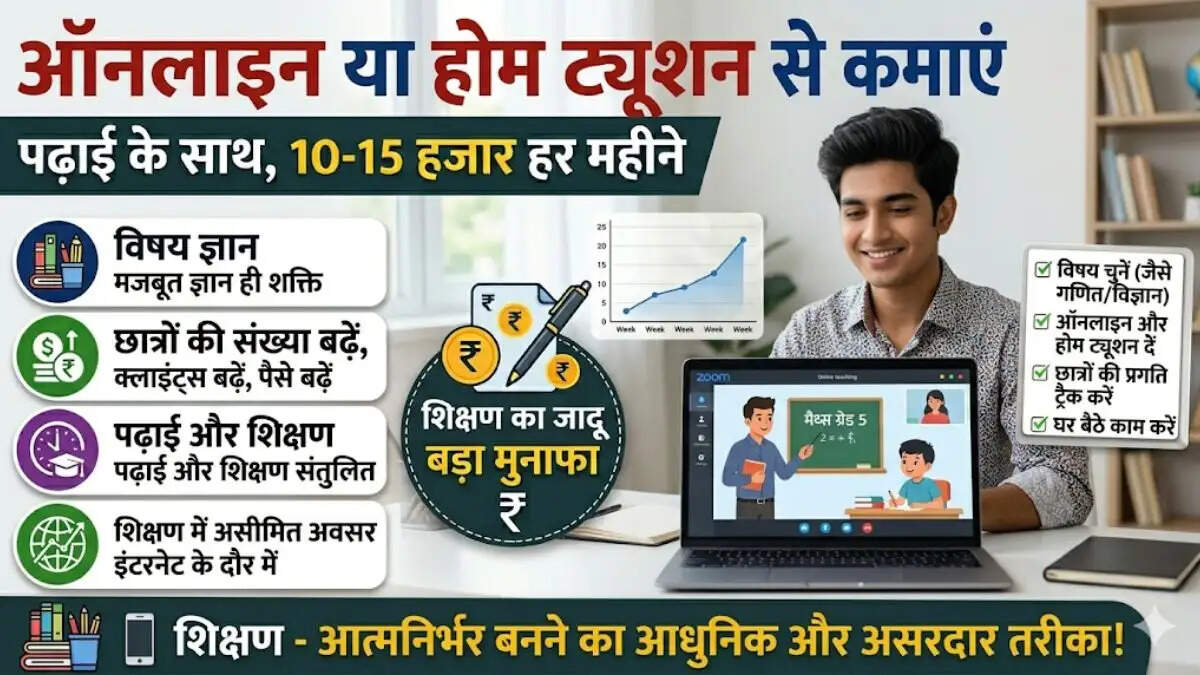 2026 में पढाई के साथ-साथ हर महीने 10 से 15 हजार रुपये की कमाई के 12 बेस्ट तरीके, जिनसे सच में होती है कमाई