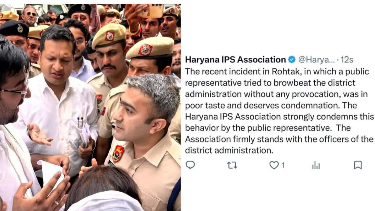 रोहतक में महंगाई के खिलाफ प्रदर्शन के दौरान प्रशासनिक अधिकारियों के साथ बहस करते इनेलो विधायक अर्जुन चौटाला।