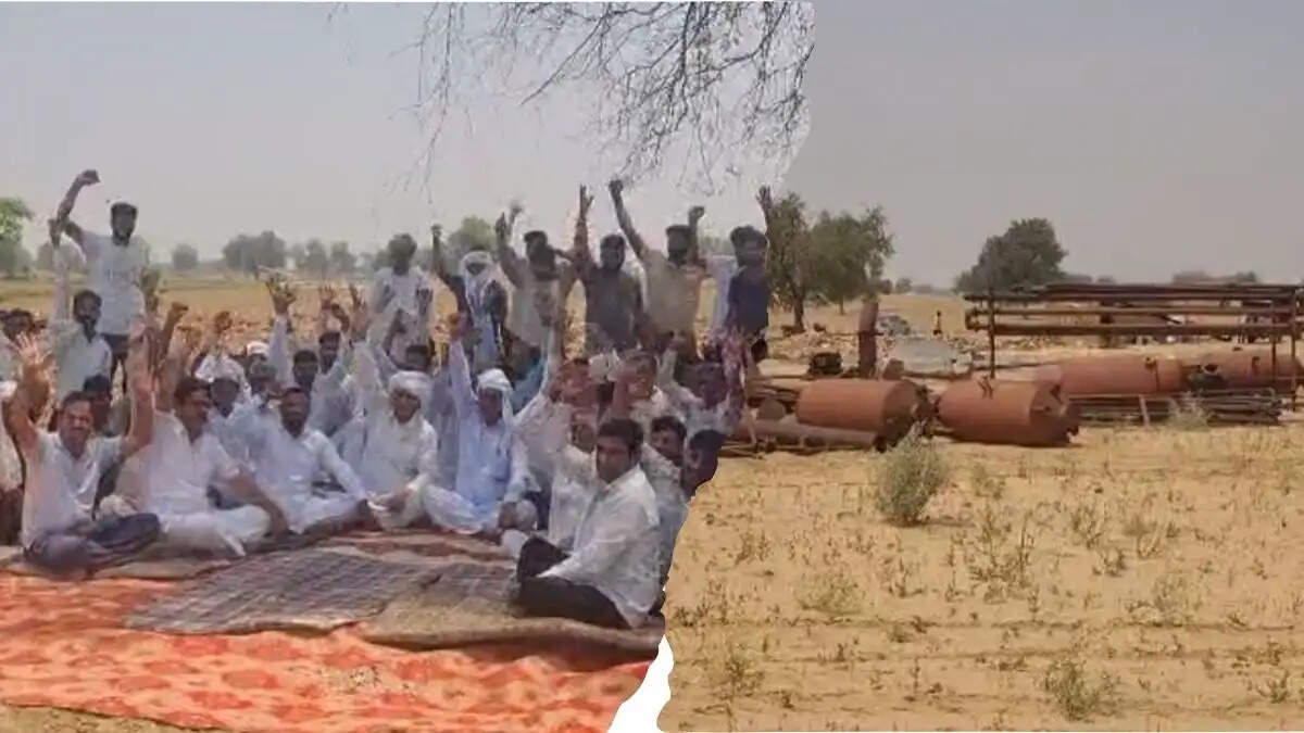 Farmers Protest at Haryana Rajasthan Border Against Tire Pyrolysis Factory Jogiwala Gandhi Village