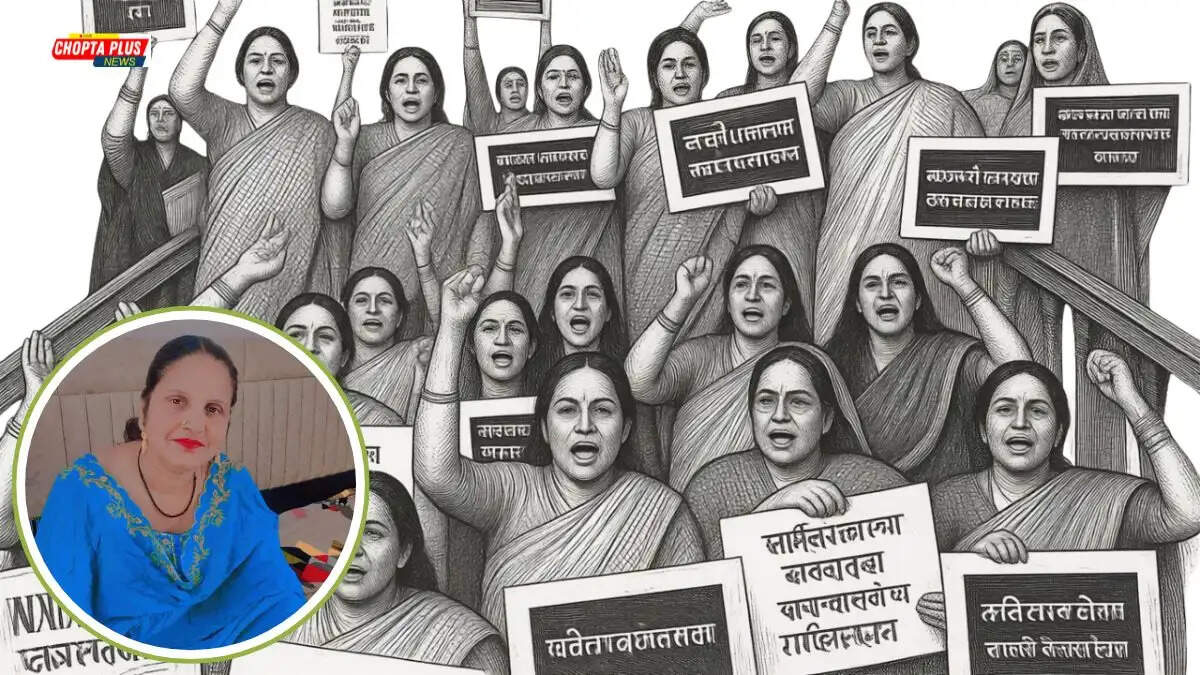 सिरसा में मिड डे मील वर्कर्स यूनियन सम्मेलन के दौरान आंदोलन की घोषणा करते पदाधिकारी और कार्यकर्ता