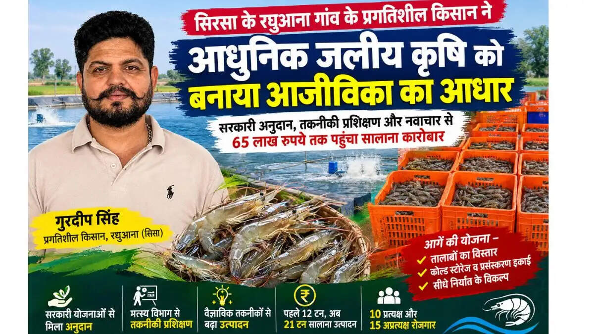 खारे पानी की चुनौती को अवसर में बदला, झींगा पालन से गुरदीप सिंह ने लिखी सफलता की कहानी