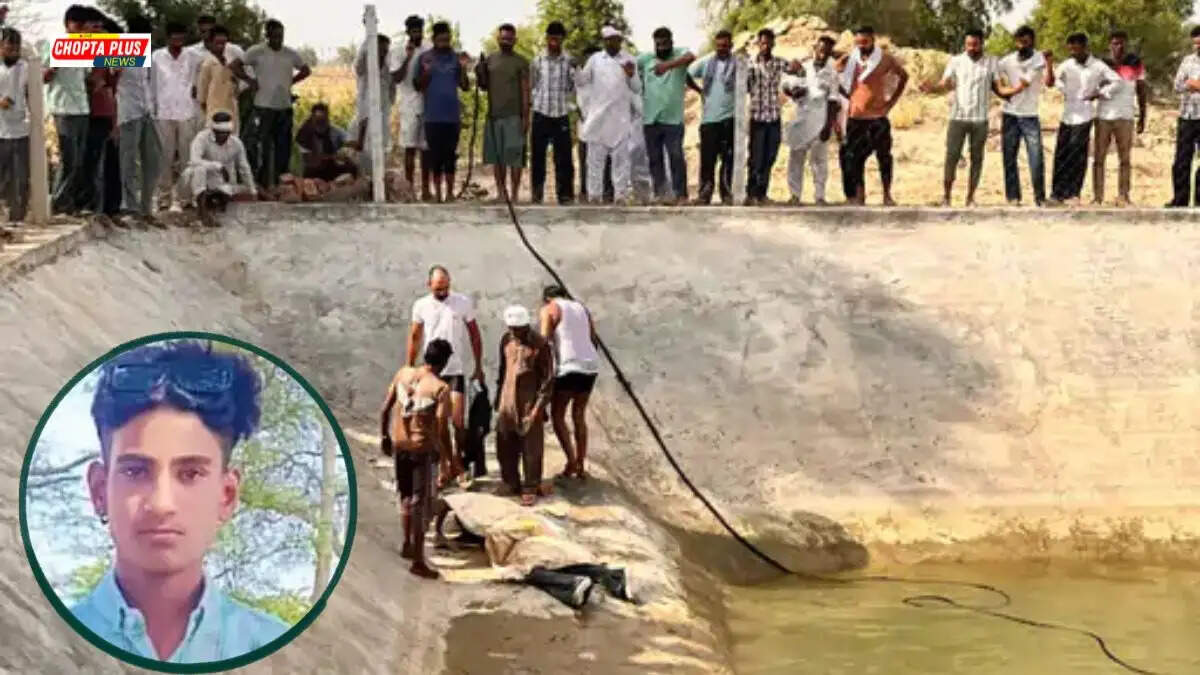 डबवाली के रिसालिया खेड़ा गांव में पानी की डिग्गी के पास जमा ग्रामीण 