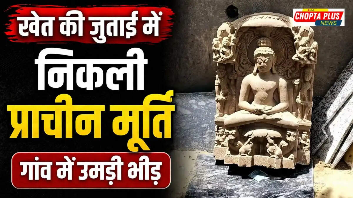Ancient stone idol found during farming in Didwana Rajasthan Sudanrasan
