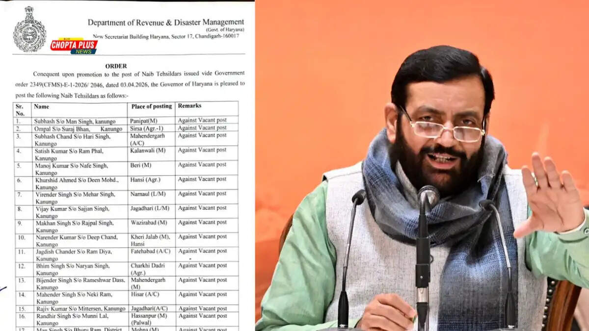 naib tehsildar posting order haryana