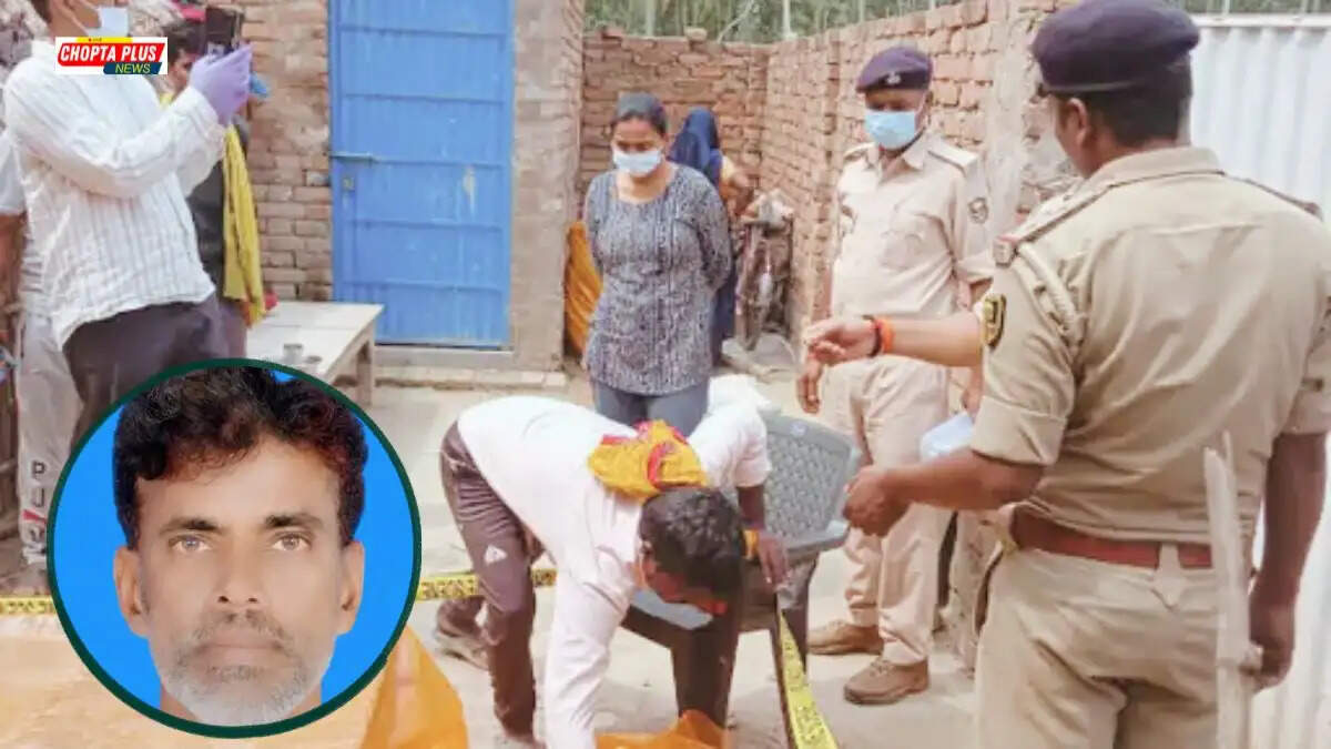 सीवान के सईपुर गांव में हत्या के बाद मांझी-गुठनी मुख्य मार्ग पर टायर जलाकर प्रदर्शन करते ग्रामीण और जांच करती पुलिस